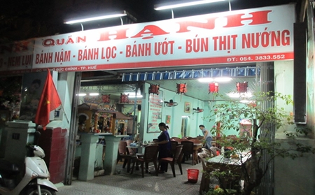 hanh-restaurant- hue tour - danang to hue - Hoian to Hue